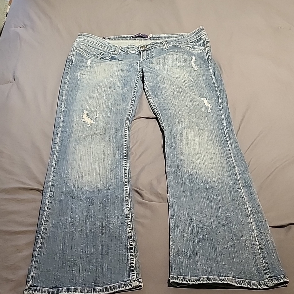 Vigoss Distressed Blue Flare Jeans